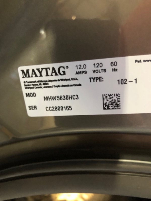 Photo 2 of **USED, TESTED POWERS ON** MAYTAG FRONT LOAD WASHER WITH EXTRA POWER AND 16-HR FRESH HOLD® OPTION - 4.8 CU. FT.