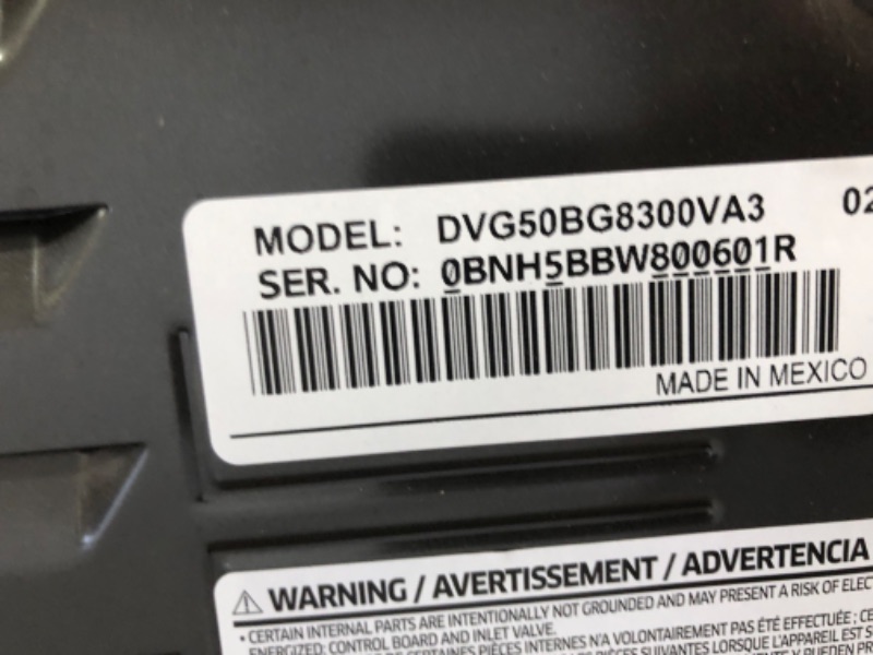 Photo 4 of **USED PRIOR, TESTED POWERS ON** MINOR SRATCHES/SCUFFS  SAMSUNG 7.5 cu. ft. Smart Gas Dryer with Steam Sanitize+ and Sensor Dry in Brushed Black