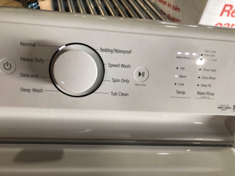 Photo 6 of **TESTED POWERS ON** USED LG 4.1 cu. ft. Top Load Washer with 4-Way Agitator® and TurboDrum™ Technology