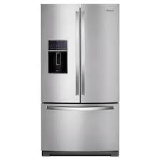 Photo 1 of **NO POWER**Whirlpool 26.8-cu ft French Door Refrigerator with Dual Ice Maker (Fingerprint Resistant Stainless Steel) ENERGY STAR