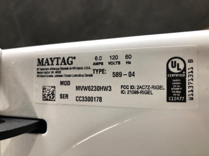 Photo 2 of MAYTAG SMART TOP LOAD WASHER WITH EXTRA POWER BUTTON - 4.7 CU. FT.