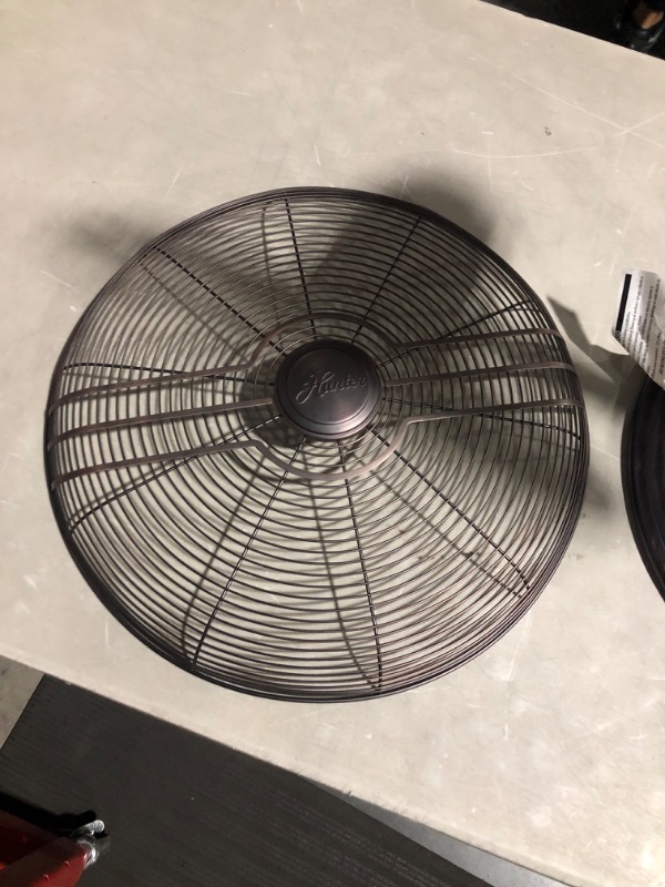 Photo 5 of **USED BUT APPEARS NEW** Hunter Adjustable 3 Speed Retro Pedestal Stand Floor Fan, 80 Degree Oscillation, 16", Onyx Copper Onyx Copper Stand Floor Fan