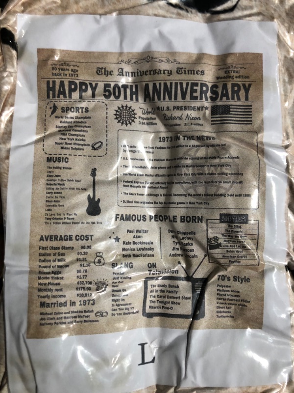 Photo 1 of *SEE PHOTOS*
50th Anniversary Blanket Gifts - Gift for 50th Wedding Anniversary 60"x50"