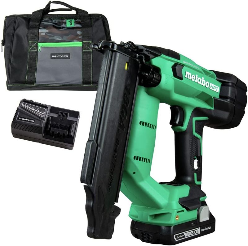 Photo 1 of ***USED - UNTESTED - SEE NOTES***
Metabo HPT 18V MultiVolt Cordless Brad Nailer | Includes 1-18V, 3.0 Ah Lithium Ion Battery 