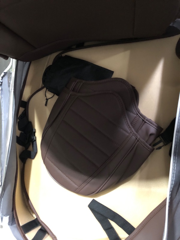 Photo 3 of LEYJOIN Fully Covered Automotive Car Seat Covers (Brown, Full Set)