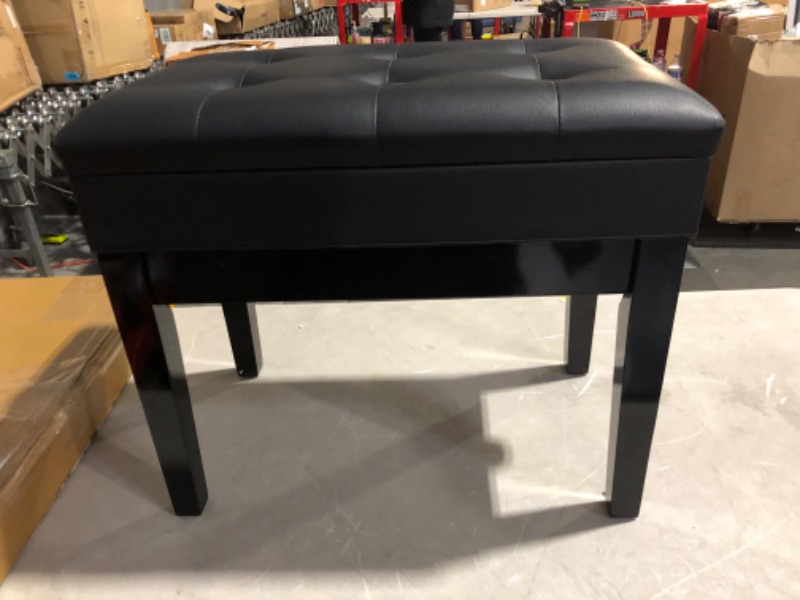 Photo 5 of **ALREADY ASSEMBLED**
HOOBRO Adjustable Piano Bench with Padded Cushion, 21.9 x 13.4 x 18.9 Inches, Black 