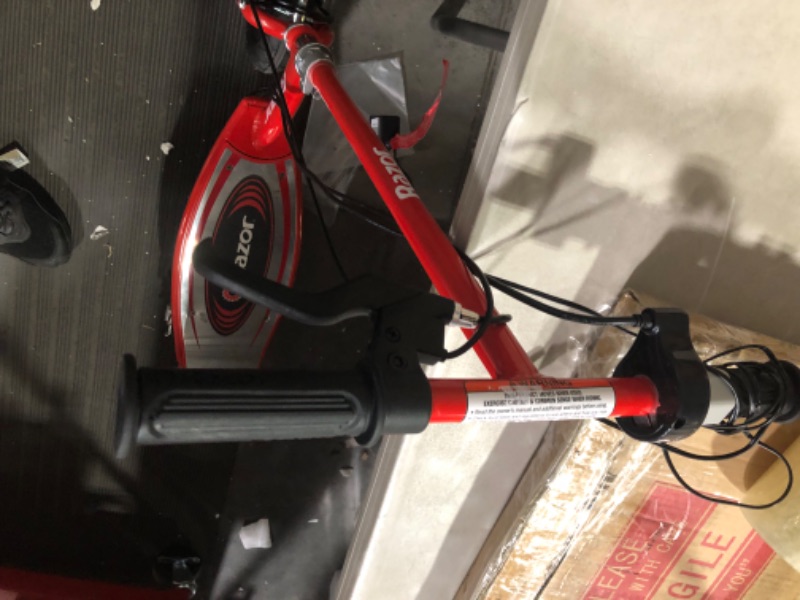 Photo 3 of **MINOR DAMAGE PREV USED**
Razor E100 Electric Scooter (Red)