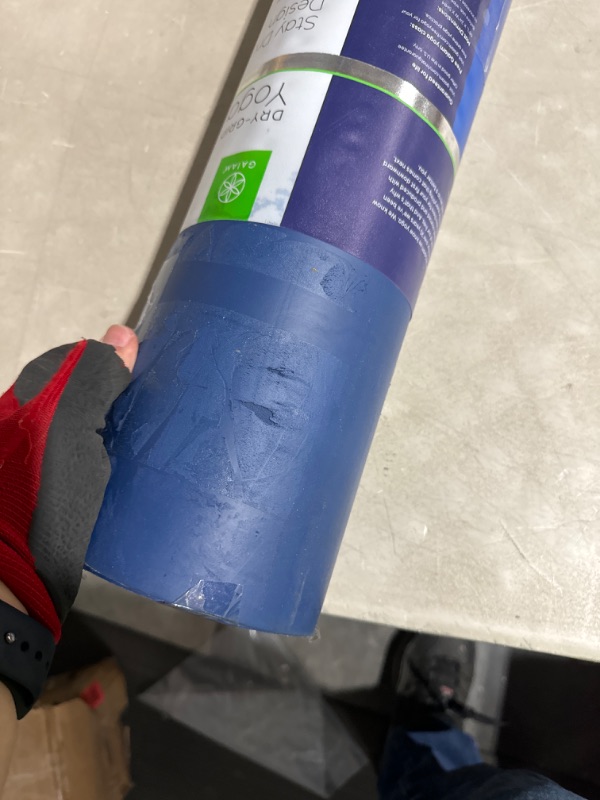 Photo 4 of ***DAMAGED READ NOTES***Gaiam Yoga Mat - Premium 5mm Dry-Grip Thick Non Slip (68" or 78"L x 24" or 26"W x 5mm) Blue