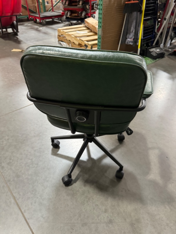 Photo 2 of ***USED***Arts wish Mid Century Office Chair Leather Desk Chair Green Office Desk Chair Home Office Chair with Wheels and Arms