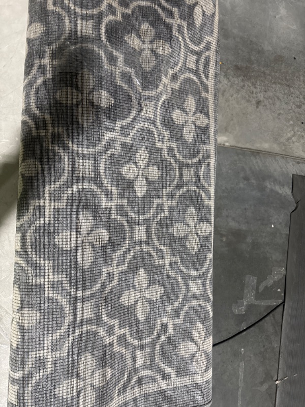 Photo 3 of ***USED***rum Rug Outdoor, 4x6ft Drum Carpet Mat Outdoor Non-SlipMachine Washable. 4x6ft Grey Floral