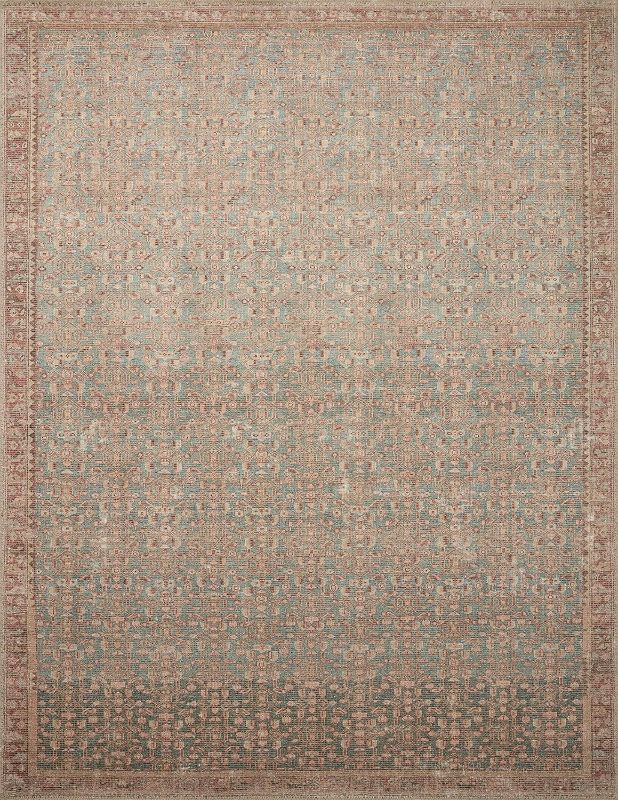 Photo 1 of ***USED - DIRTY - NO PACKAGING***
Angela Rose x Loloi Aubrey Collection AUB-04 Blue / Terracotta 5'-0" x 7'-0" Area Rug
