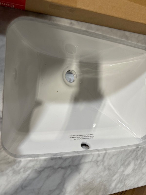 Photo 9 of allen + roth Perrella 37-in White Undermount Single Sink Bathroom Vanity with Carrara Natural Marble Top- tem #1083173 |Model #2543VA-37-342
