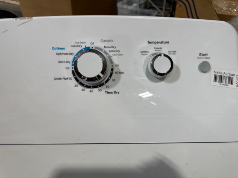 Photo 15 of GE 7.2-cu ft Electric Dryer (White)
