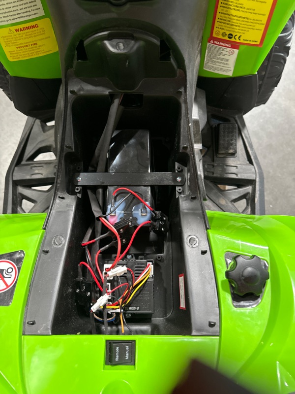 Photo 7 of *PARTS ONLY READ NOTES*Hetoy Kids ATV, 12V Ride on Toy Car Bombardier Licensed BRP Can-am 4 Wheeler Quad Electric Vehicle Green