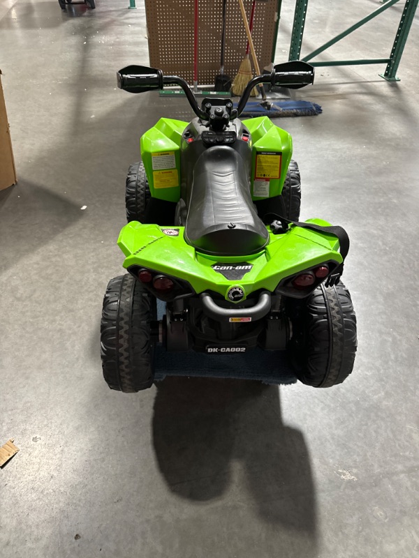 Photo 5 of *PARTS ONLY READ NOTES*Hetoy Kids ATV, 12V Ride on Toy Car Bombardier Licensed BRP Can-am 4 Wheeler Quad Electric Vehicle Green