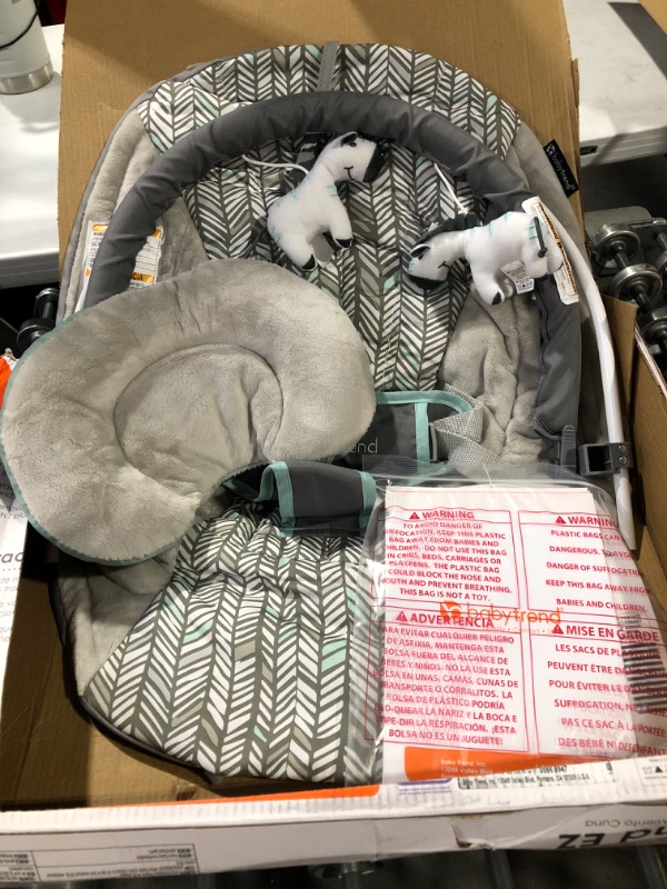 Photo 2 of Baby Trend EZ Bouncer Grey 24.33x18.11x22.05 Inch (Pack of 1) Ziggy