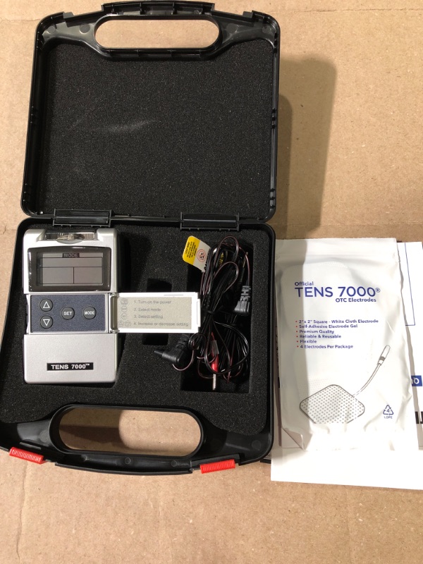 Photo 2 of TENS 7000 Digital TENS Unit with Accessories - TENS Unit Muscle Stimulator for Back Pain Relief, General Pain Relief, Neck Pain, Sciatica Pain Relief, Nerve Pain Relief