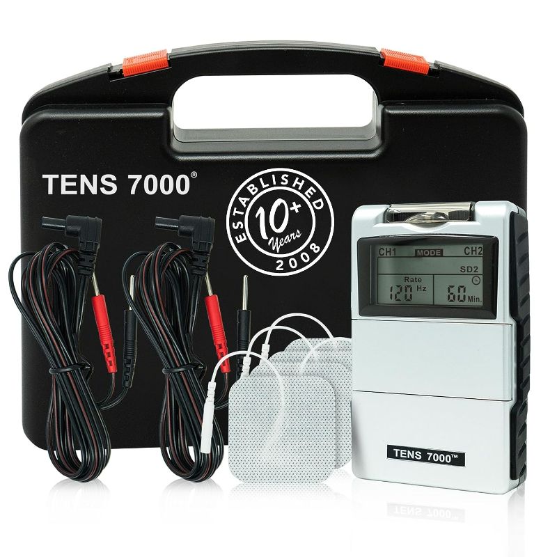 Photo 1 of TENS 7000 Digital TENS Unit with Accessories - TENS Unit Muscle Stimulator for Back Pain Relief, General Pain Relief, Neck Pain, Sciatica Pain Relief, Nerve Pain Relief