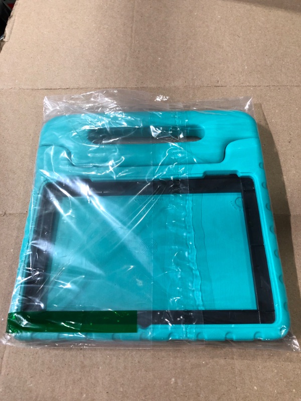 Photo 3 of AVAWO Kids Case for Onn 10.1” Model 100011886 Tablet (2nd Generation, 2020), Light Weight Shock Proof Handle Stand Case for Walmart Onn 10.1 inch Tablet (Just Fit 2020, 2nd Generation), Cyan