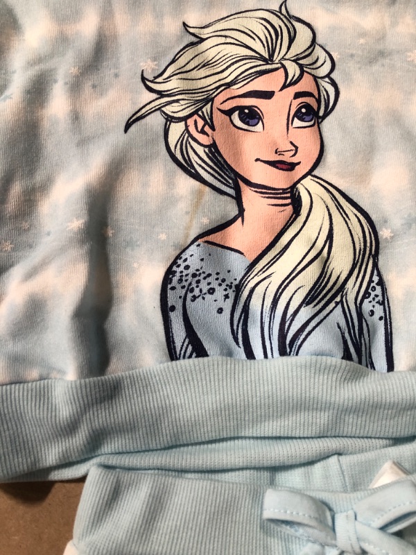 Photo 2 of Disney Frozen Elsa 4 PC Long Sleeve Tight Fit Cotton Pajama Set Girl Size 5T