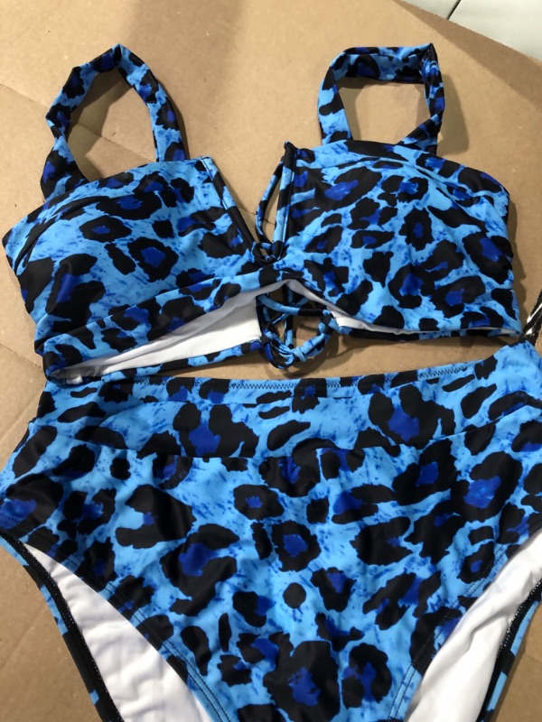 Photo 3 of 4.2  1,581
Saodimallsu Womens Sexy Two Piece Leopard Printed Swimsuits High Waisted High Cut Padded Bikini Set Bathing Suits