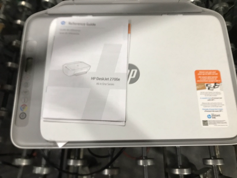 Photo 2 of HP DeskJet 2755e Wireless Color All-in-One Printer with bonus 6 months Instant Ink (26K67A), white