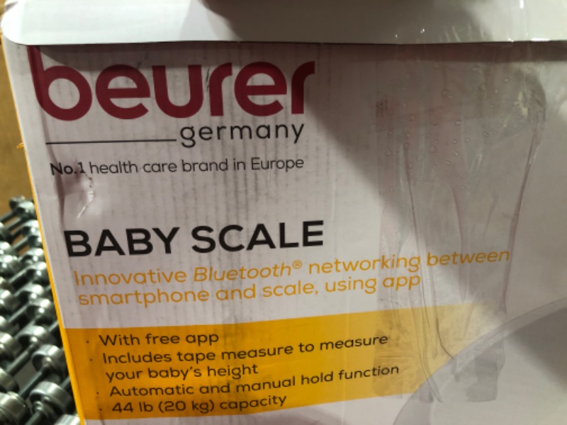 Photo 4 of Beurer BY90 Baby Scale, Pet Scale, Digital, with Measuring Tape, tracking weight with App | For: Infant, Newborn, Toddler /Puppy, Cat - Animals | LCD Display, weighs Lbs/Kg/Oz Highly accurate