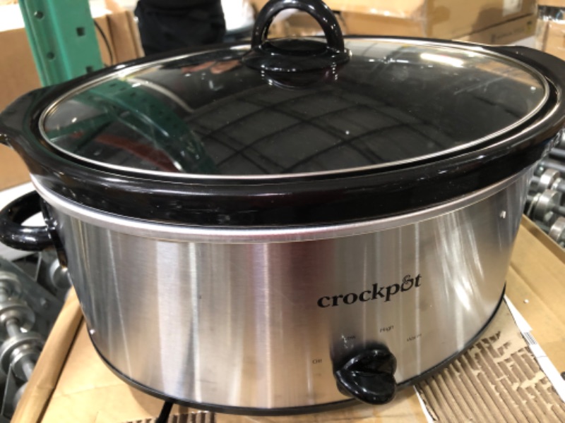 Photo 3 of * see images for damage * 
Crock-Pot 7qt Manual Slow Cooker - Silver SCV700-SS