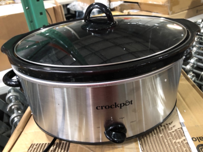 Photo 2 of * see images for damage * 
Crock-Pot 7qt Manual Slow Cooker - Silver SCV700-SS