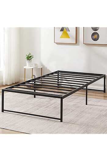 Photo 1 of 
VECELO Metal Platform Bed Frame, No Box Spring Needed/Mattress Foundation/Steel Slat Support Black (Twin)