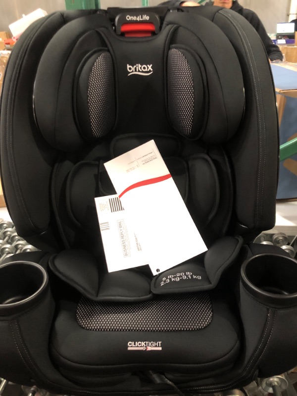 Photo 2 of Britax One4Life Convertible Car Seat, 10 Years of Use from 5 to 120 Pounds, Converts from Rear-Facing Infant Car Seat to Forward-Facing Booster Seat, Performance Fabric, Cool Flow Carbon