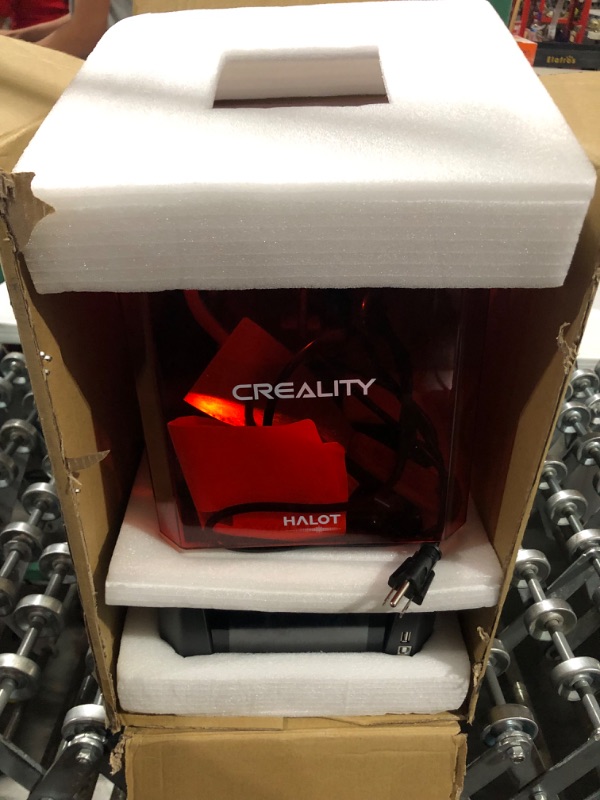 Photo 1 of Creality Halot-One Resin 3D Printer, 6" Monochrome LCD Screen UV Resin Printers with High-Precision Integral Light Source Fast Printing WiFi Control Dual Cooling & Filtering System Easy Slicing Halot One