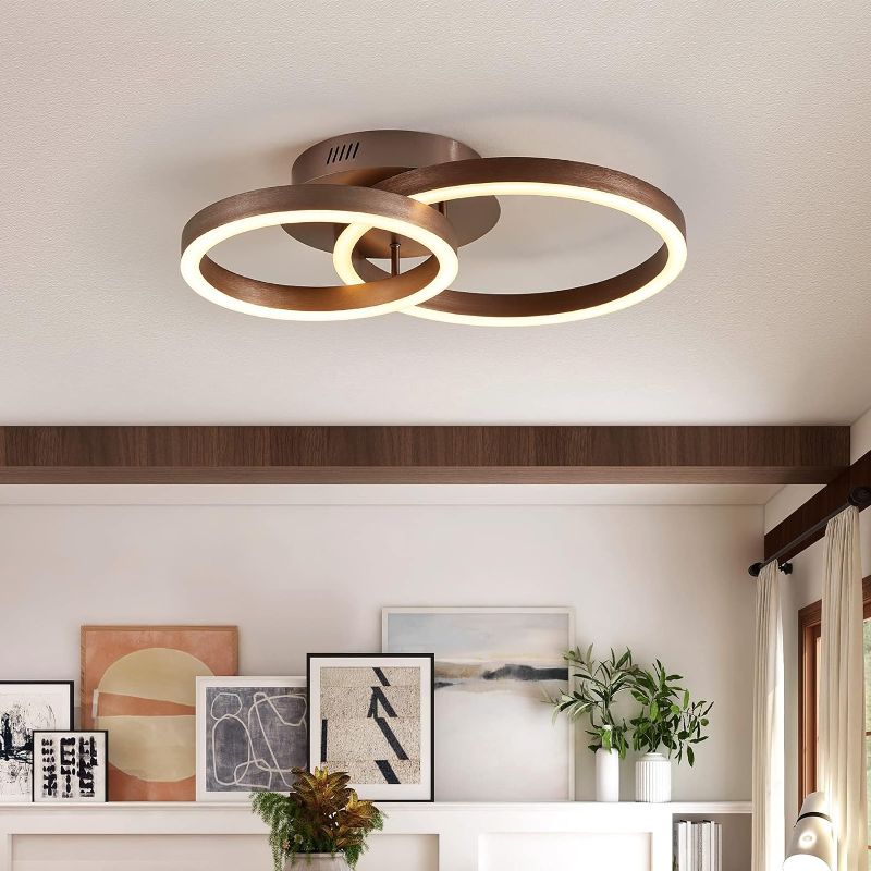 Photo 1 of Leniure Gold Circular LED Light Ceiling Lamp Chandelier Lighting Fixture 23 ...