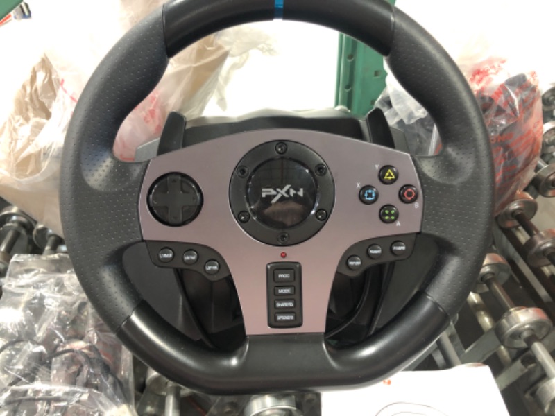 Photo 4 of (FOR PARTS ONLY) PC Racing Wheel with 3-pedal Pedals And Shifter Bundle PXN V9 Universal Usb Car Sim 270/900 degree Race Steering Wheel Compatible with PS3, Xbox One,Xbox Series X/S,PC,Nintendo Switch(Used - Like New)