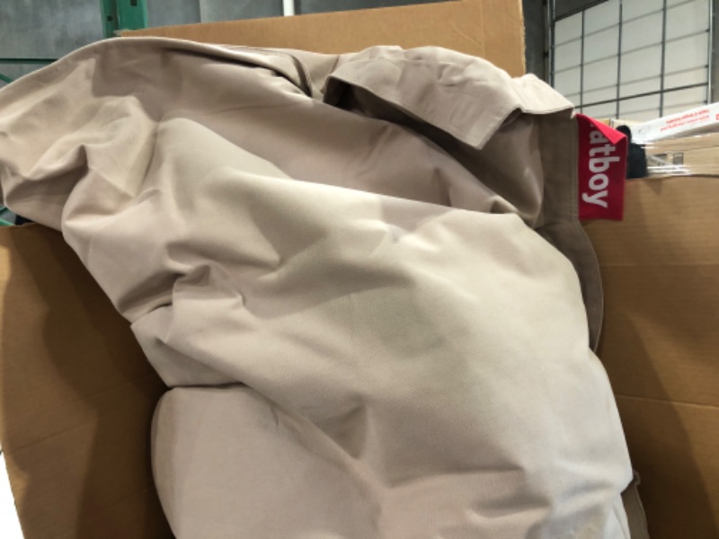 Photo 1 of Fatboy Junior Stonewashed Bean Bag Chair, Taupe, Large