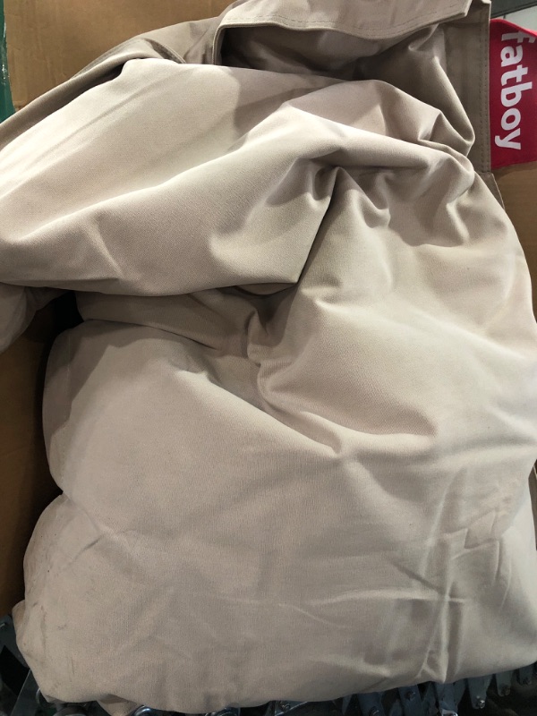 Photo 1 of Fatboy Junior Stonewashed Bean Bag Chair, Taupe, Large