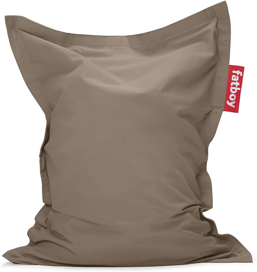 Photo 1 of Fatboy Junior Stonewashed Bean Bag Chair, Taupe, Large