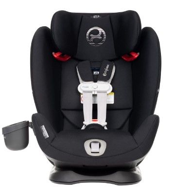 Photo 2 of CYBEX Eternis S with SensorSafe, Convertible Car Seat for Birth Through 120 Pounds, Up to 10 Years of Use, Chest Clip Syncs with Phone for Safety Alerts, Toddler & Infant Car Seat, Lavastone Black