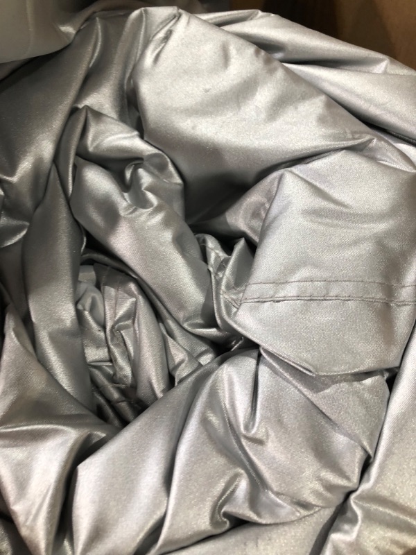 Photo 1 of FRUNO Oxford Cloth Travel Trailer RV Cover 24'-27' Waterproof Rip-Resistant Anti-UV Camper Cover for Winter Snow with Jack Cover 4 Tire Covers and Gutter Covers 24' - 27' Silver