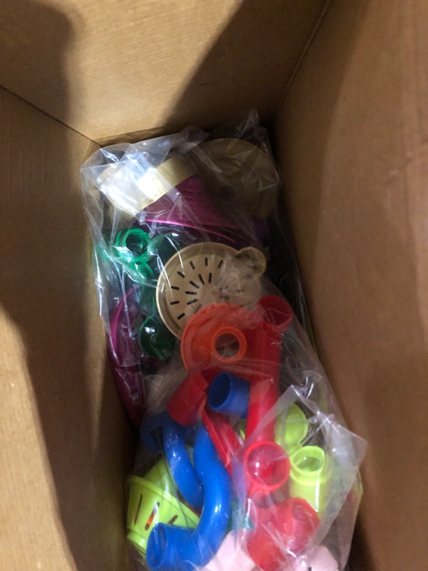 Photo 1 of Marble Master Marble Run - 200pc Building Set & Glow in The Dark Glass Marbles for Boys & Girls, Build Large Roller Coaster Tracks & Racing Circuit Runs, STEM Toy Track Builder Kit for Kids Ages 8-12