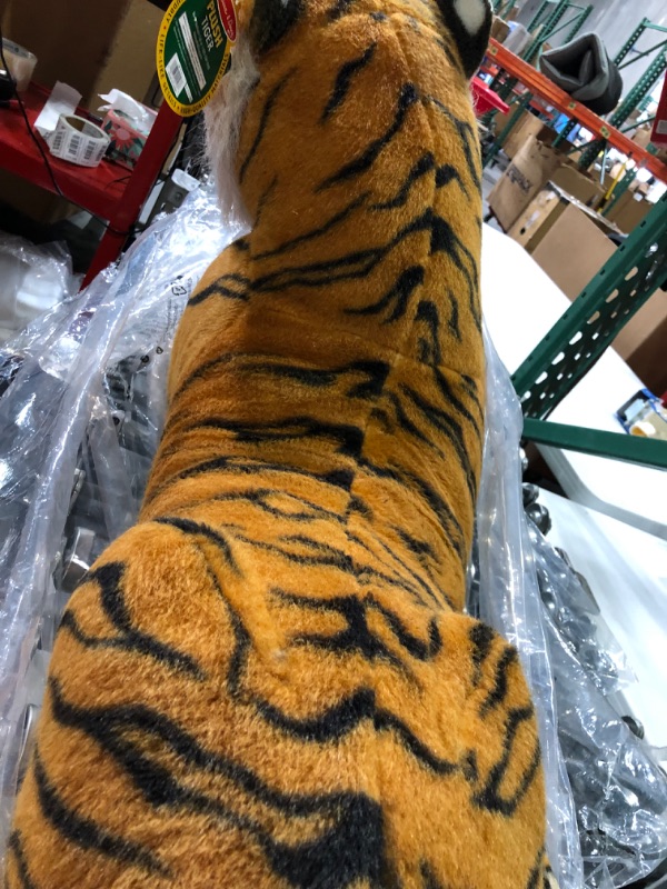 Photo 5 of *USED* DAMAGED A LITTLE* Melissa & Doug Giant Tiger - Lifelike Stuffed Animal (over 5 feet long)