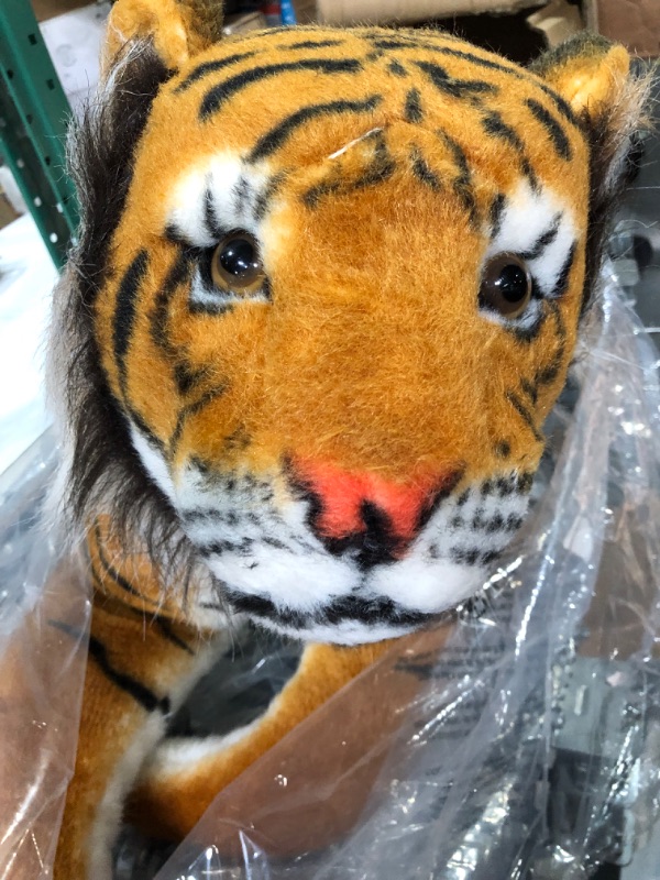 Photo 2 of *USED* DAMAGED A LITTLE* Melissa & Doug Giant Tiger - Lifelike Stuffed Animal (over 5 feet long)