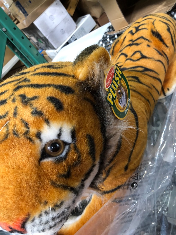 Photo 4 of *USED* DAMAGED A LITTLE* Melissa & Doug Giant Tiger - Lifelike Stuffed Animal (over 5 feet long)