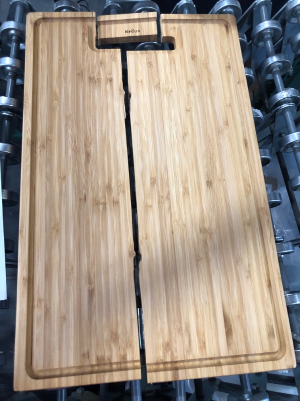 Photo 5 of *****MAJOR DAMAGE***** *SIMILAR TO STOCK* Kraus KCBT-WS103BB Solid Bamboo Cutting Board