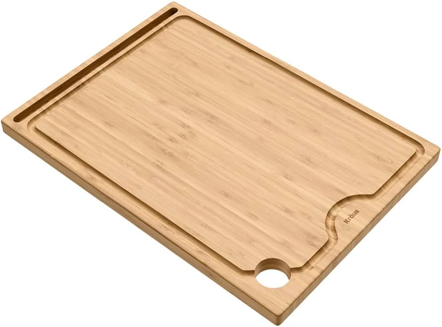 Photo 1 of *****MAJOR DAMAGE***** *SIMILAR TO STOCK* Kraus KCBT-WS103BB Solid Bamboo Cutting Board