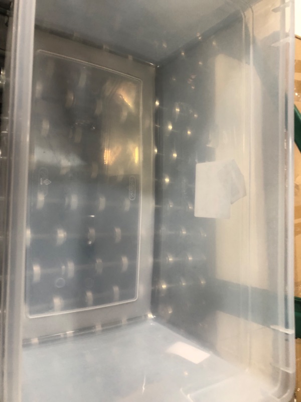 Photo 2 of (2) Sterilite 64 Quart Latching Hinged See-Through Plastic Stacking Storage