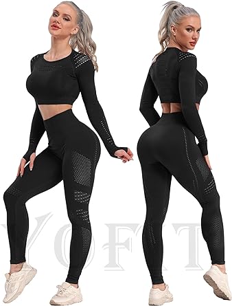 Photo 1 of *SIMILAR TO STOCK* Women's Workout Outfit 3 Pieces Seamless High Waist Yoga SIZE S