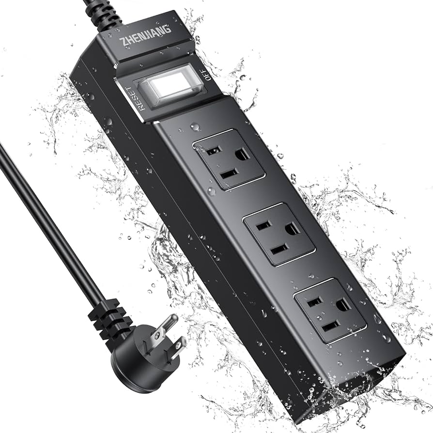 Photo 1 of Outdoor Power Strip Weatherproof, Waterproof Surge Protector with 3 Outlets, 6 FT Extension Cord