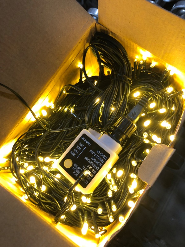 Photo 1 of 105FT Colored Christmas Lights, 300 LED Connectable Fairy Twinkle Light Indoor Lights String with Remote & Memorial Lantern Bereavement Gifts in Memory of Loved One Memorial
