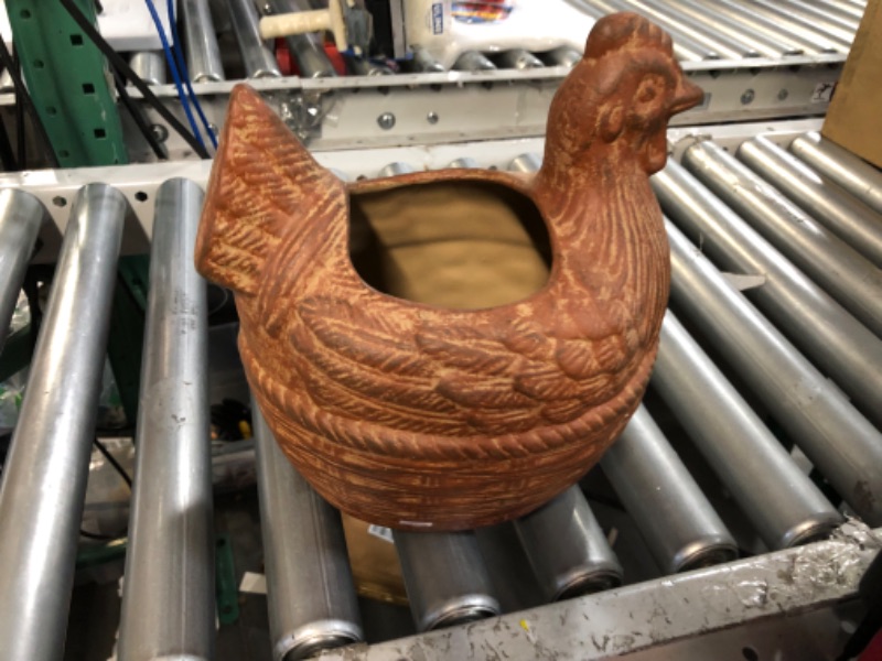 Photo 3 of 10 Inch Hen Ceramic Planter 